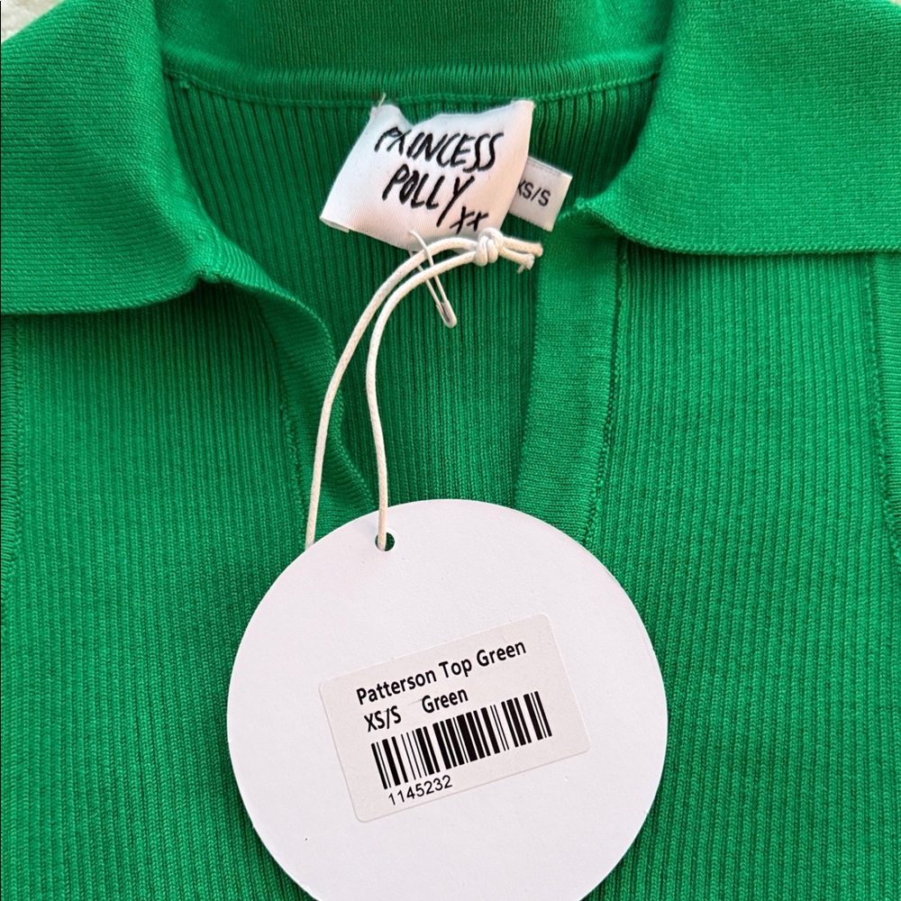 Princess Polly Emerald Ribbed Tank - Picture 2 of 4